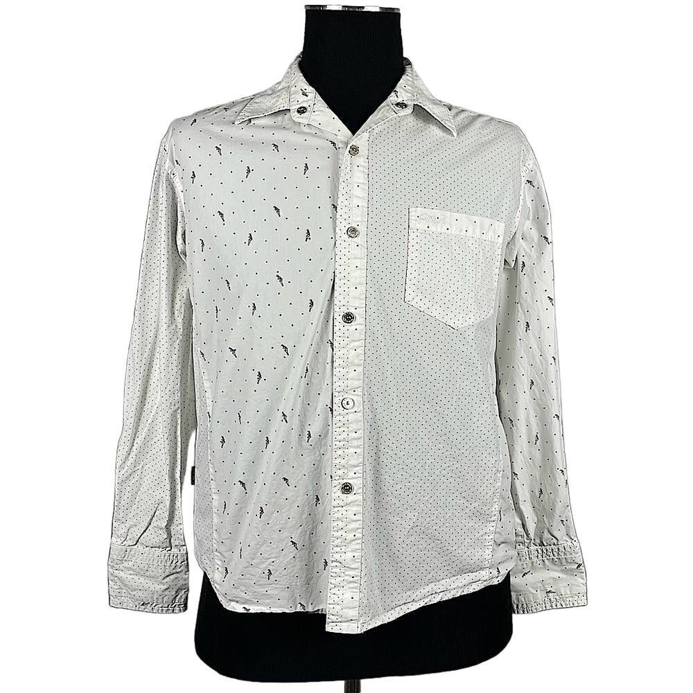 Pavi Italy Cotton Stretch Long Sleeve‎ Full Snap Shirt - Men’s M